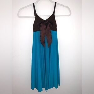 Iz Byer Blue and Brown Kids Formal Dress